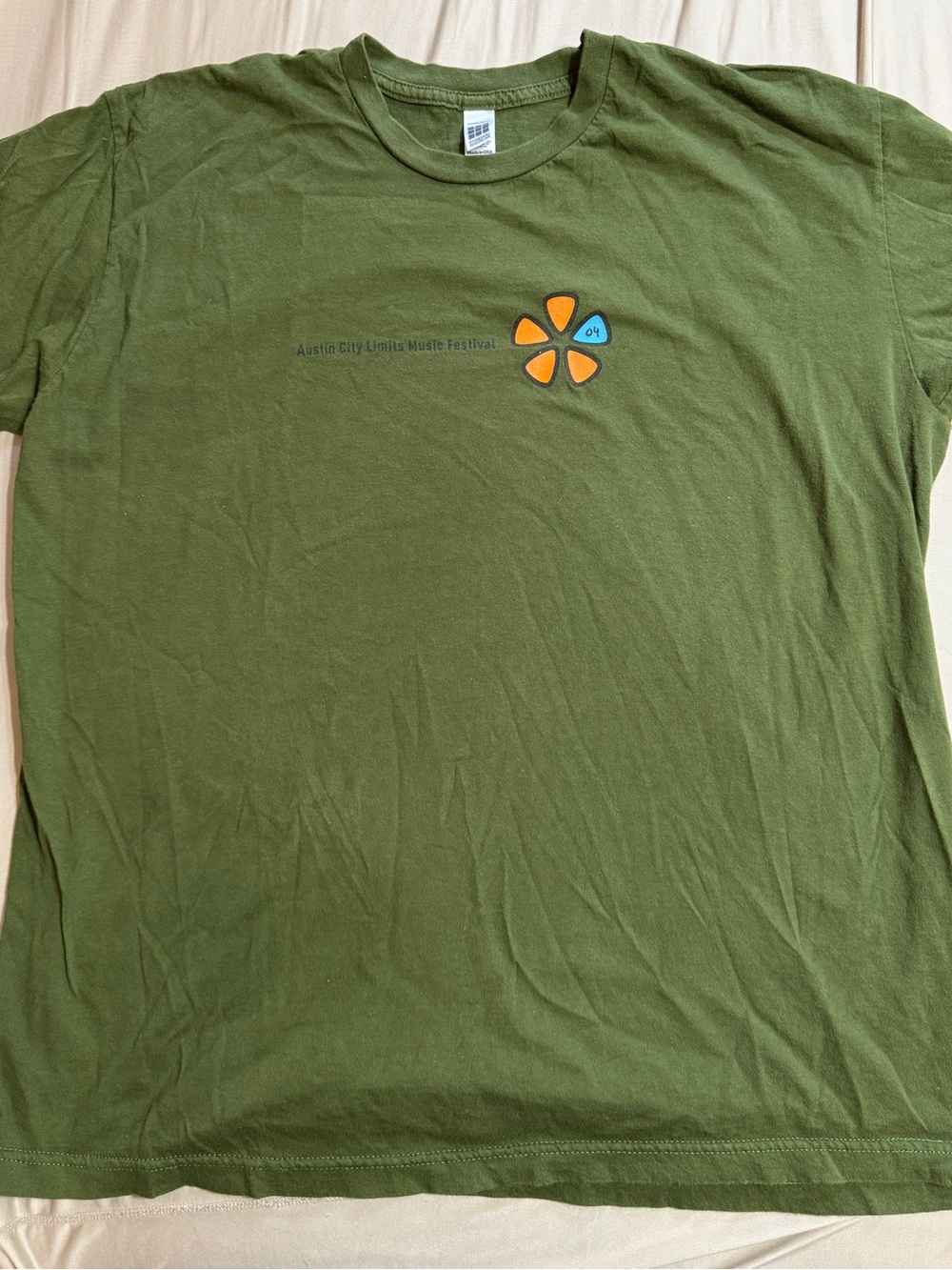 Vintage 2004 Austin City Limits ACL Music Festival T-Shirt Mens XL Olive Green